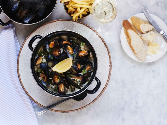 Moules Mariniéres at Bistrot pierre